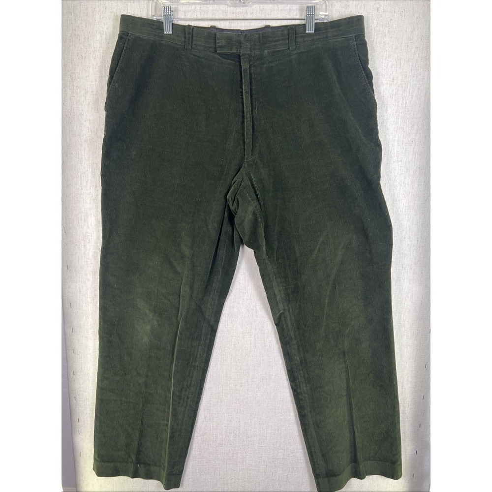 Vintage Burberry London Men's Cotton Green‎ Corduroy Pants, Size 38R